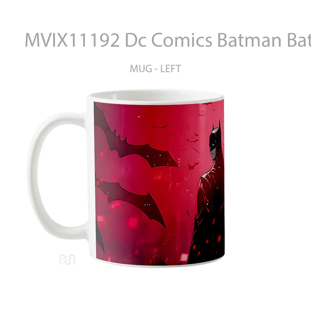 Mug Dc Comics Batman Bats Dark Red Merchandise Karakter Ikonik - All-side / Desain