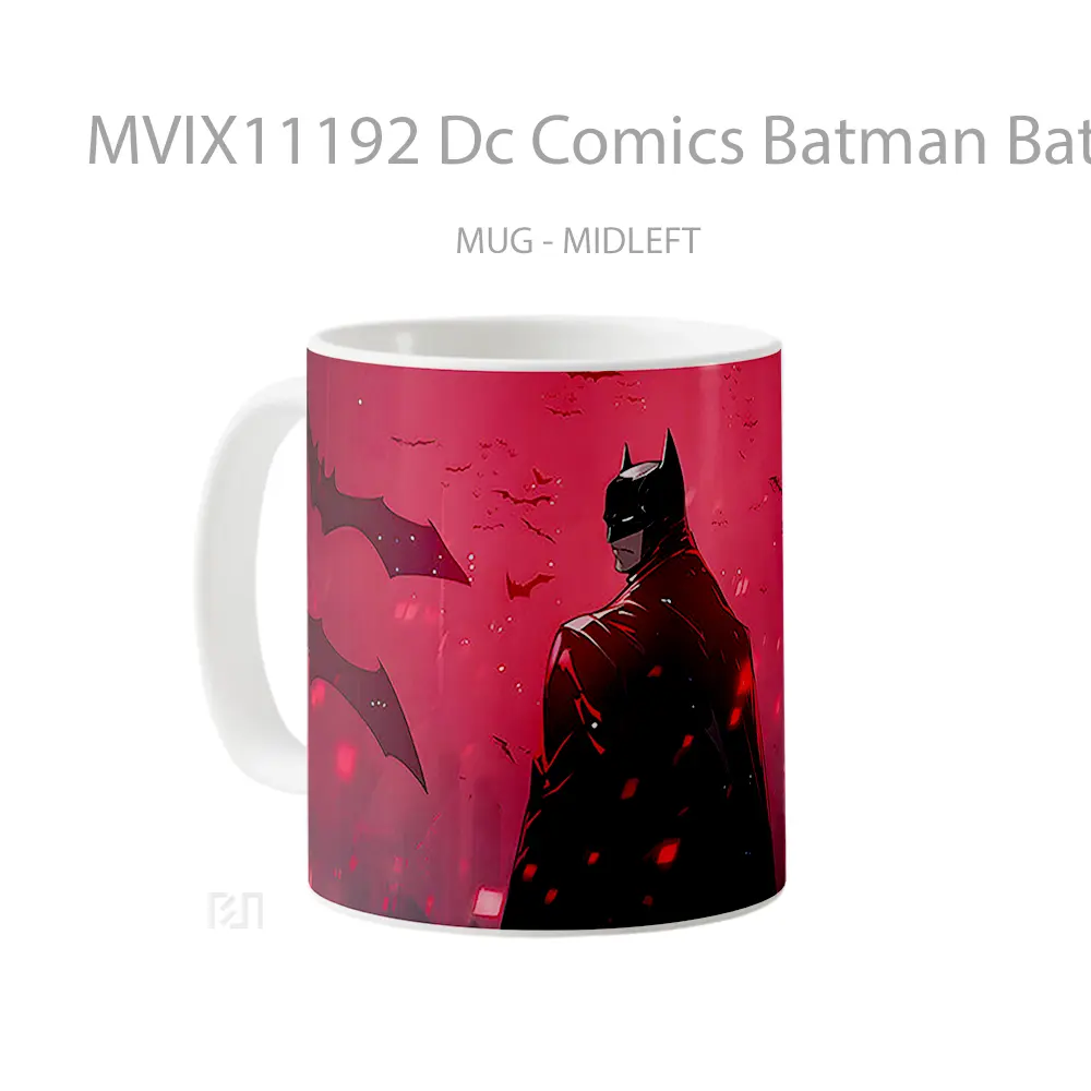 Mug Dc Comics Batman Bats Dark Red Merchandise Karakter Ikonik - All-side / Desain