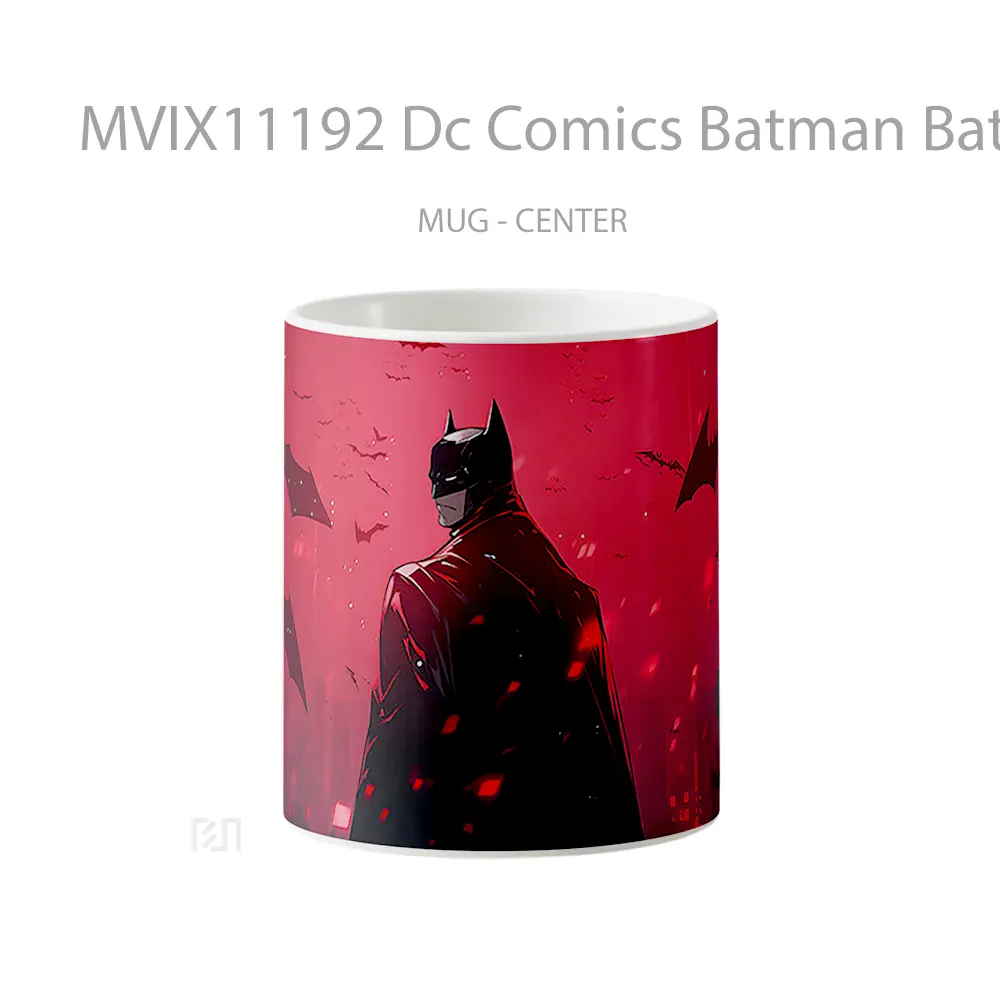 Mug Dc Comics Batman Bats Dark Red Merchandise Karakter Ikonik