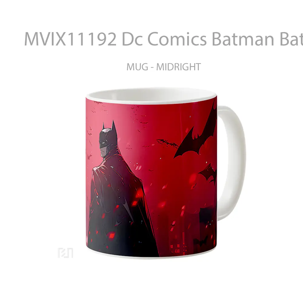 Mug Dc Comics Batman Bats Dark Red Merchandise Karakter Ikonik - All-side / Desain
