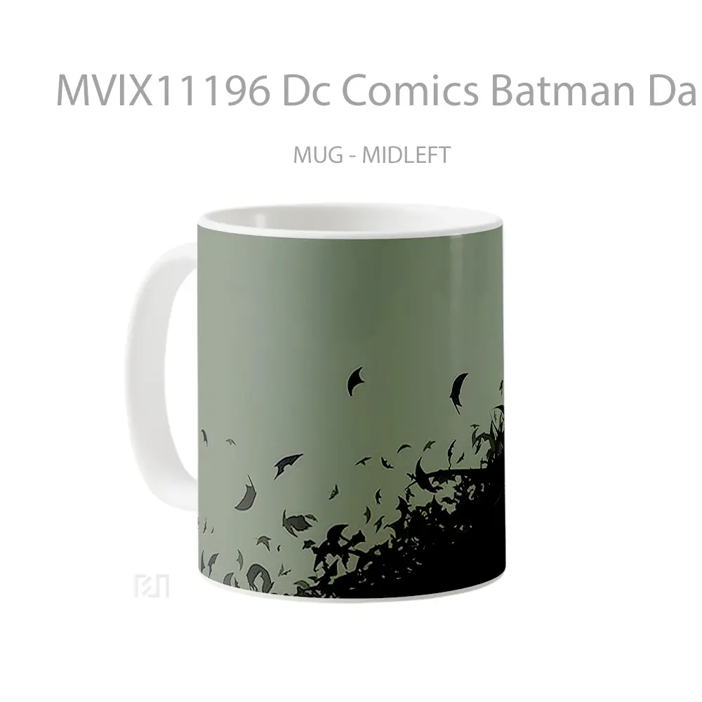 Mug Dc Comics Batman Dark Green Gelas Keramik Koleksi Superhero - All-side / Desain