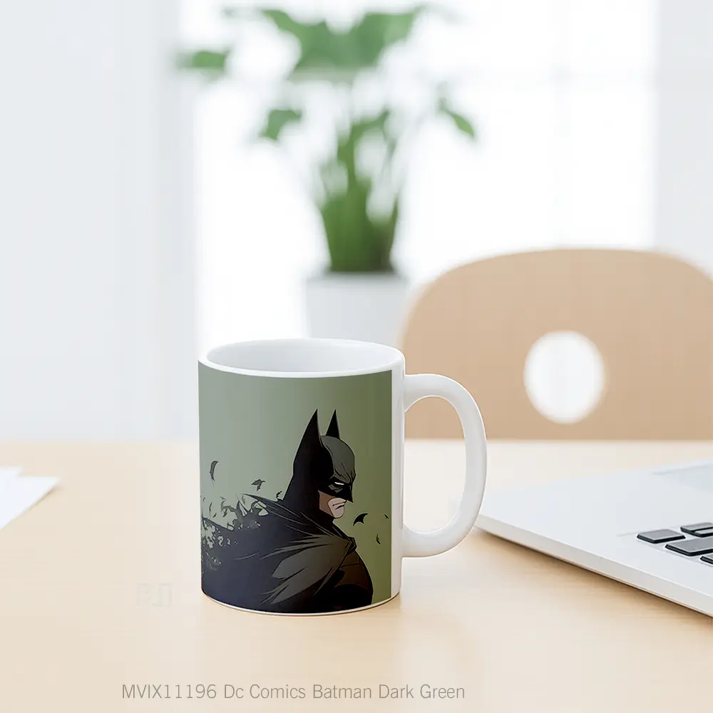 Mug Dc Comics Batman Dark Green Gelas Keramik Koleksi Superhero - All-side / Desain