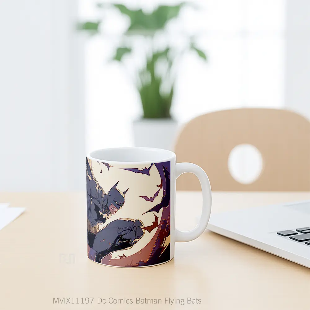 Mug Dc Comics Batman Flying Bats Gelas Keramik Koleksi Superhero - All-side / Desain