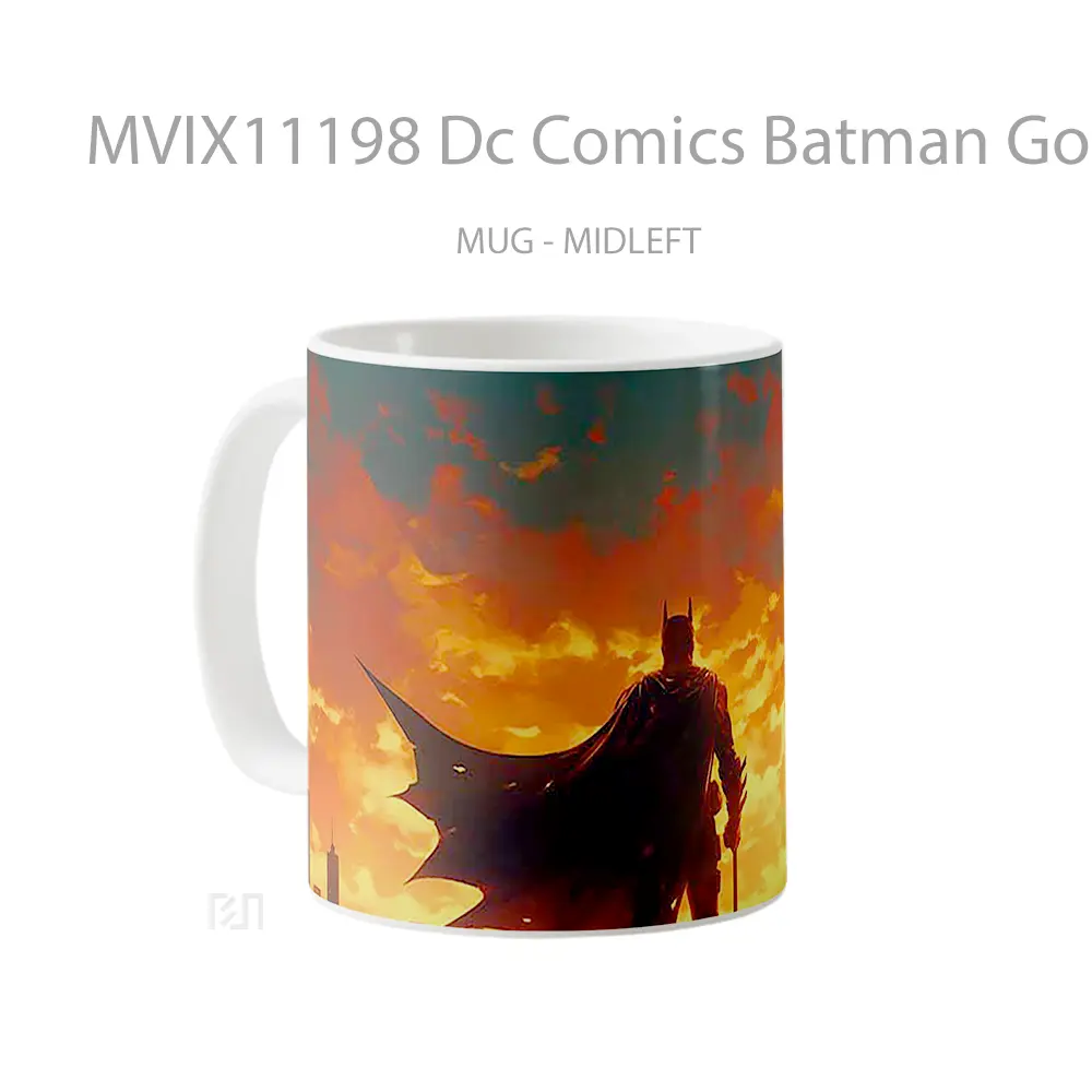 Mug Dc Comics Batman Gotham Sunset Vigil Merchandise Karakter Ikonik - All-side / Desain
