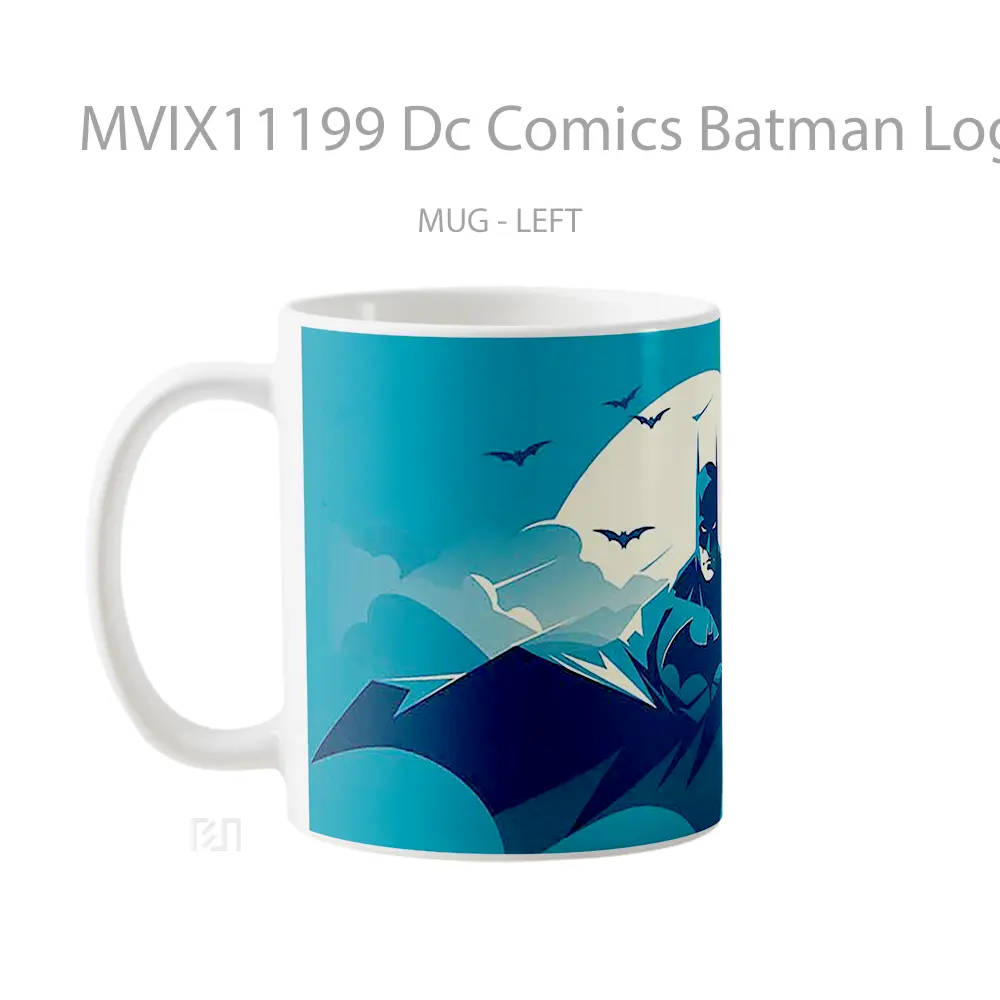 Mug Dc Comics Batman Logo Minimalist Gelas Keramik Koleksi Superhero - All-side / Desain