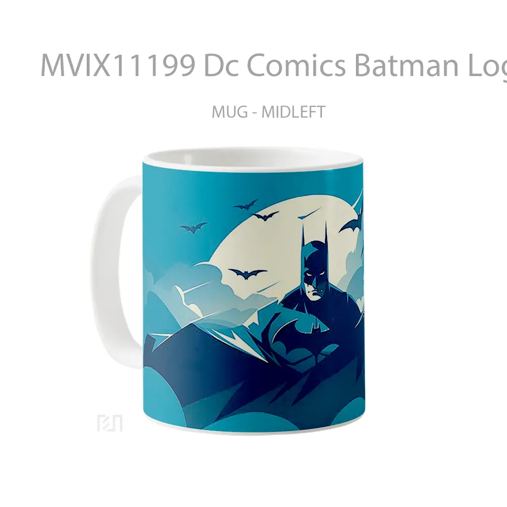 Mug Dc Comics Batman Logo Minimalist Gelas Keramik Koleksi Superhero - All-side / Desain