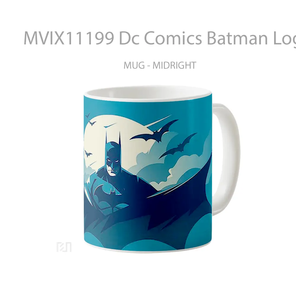 Mug Dc Comics Batman Logo Minimalist Gelas Keramik Koleksi Superhero - All-side / Desain