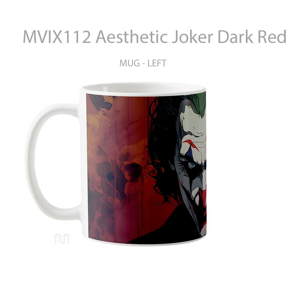 Mug Aesthetic Joker Dark Red Koleksi Mug Film dan Komik - All-side / Desain