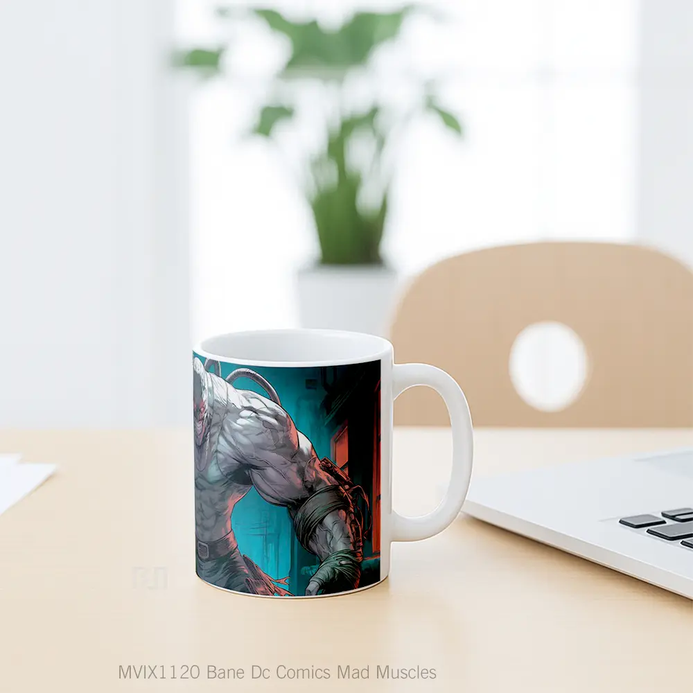 Mug Bane Dc Comics Mad Muscles Hadiah Spesial Fans Superhero - All-side / Desain