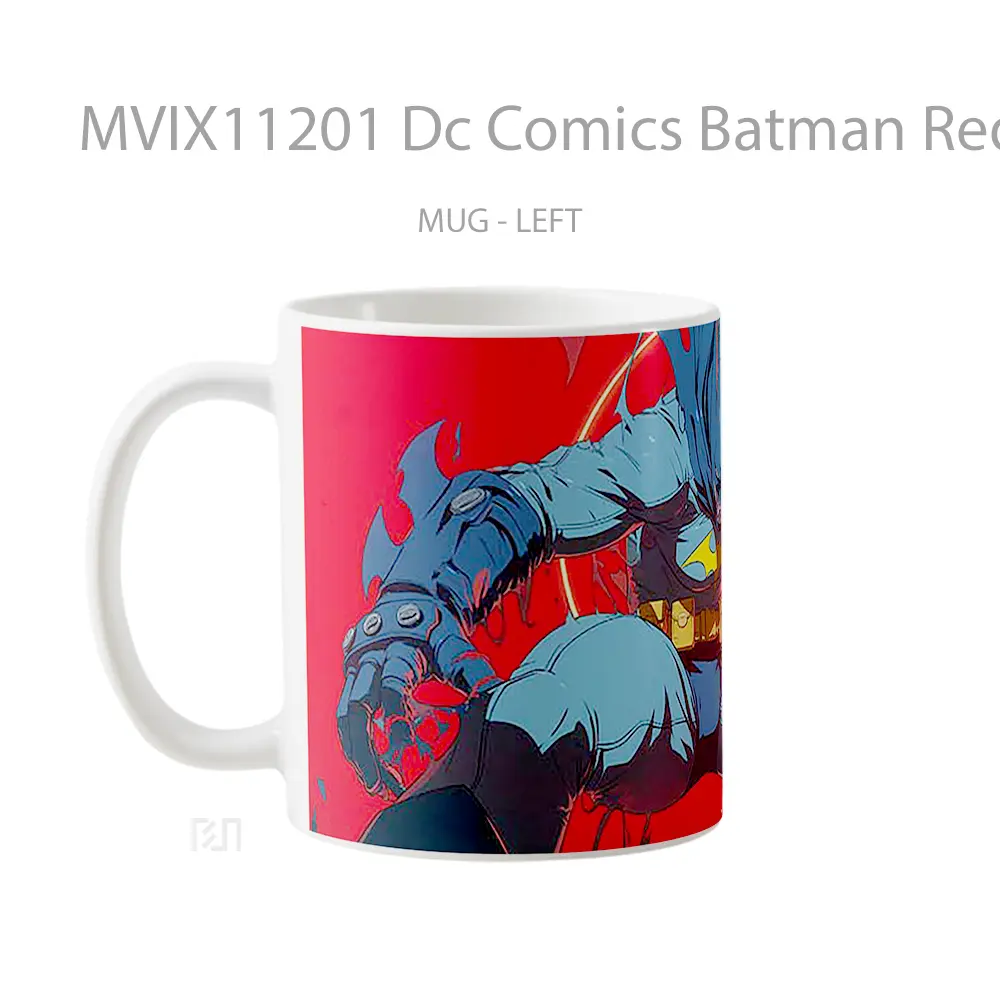 Mug Dc Comics Batman Red Background Merchandise Karakter Ikonik - All-side / Desain