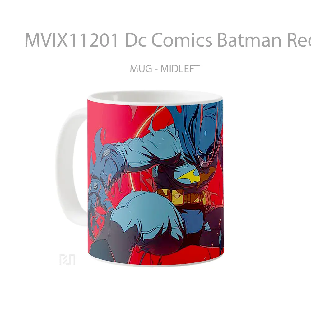 Mug Dc Comics Batman Red Background Merchandise Karakter Ikonik - All-side / Desain