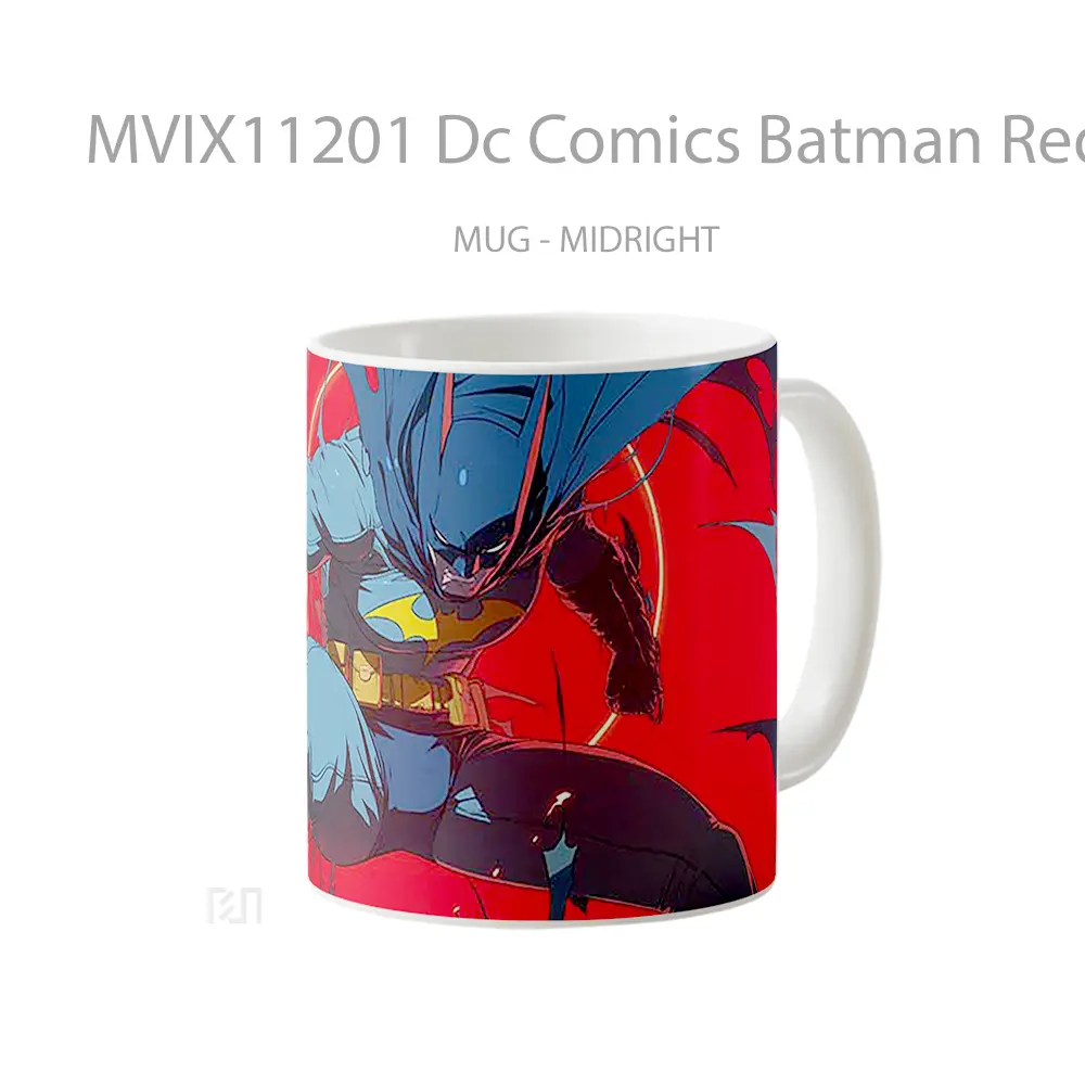 Mug Dc Comics Batman Red Background Merchandise Karakter Ikonik - All-side / Desain