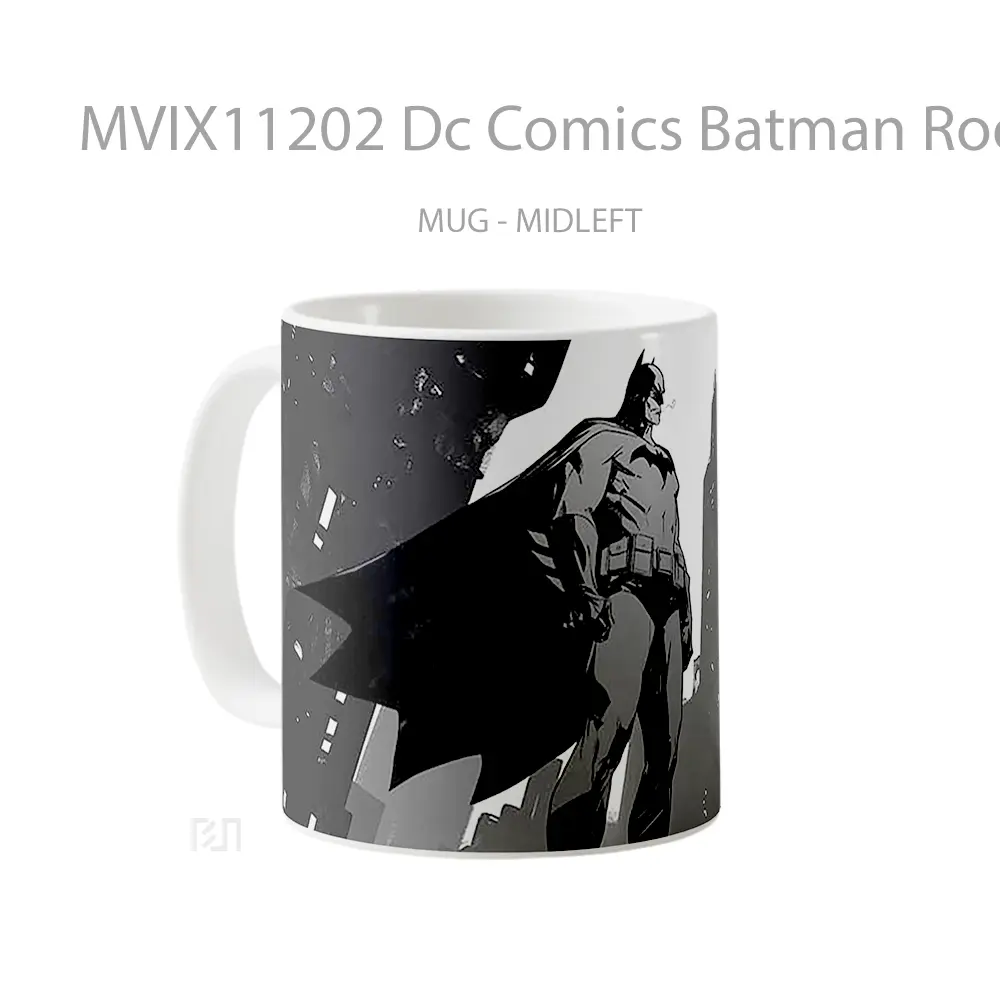 Mug Dc Comics Batman Rooftop Hadiah Spesial Fans Superhero - All-side / Desain