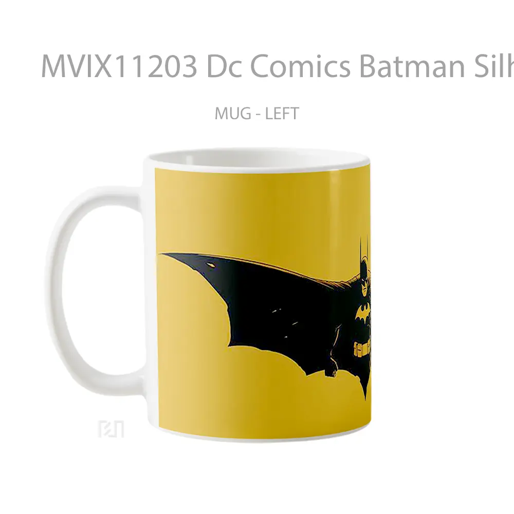 Mug Dc Comics Batman Silhouette Orange Hadiah Spesial Fans Superhero - All-side / Desain