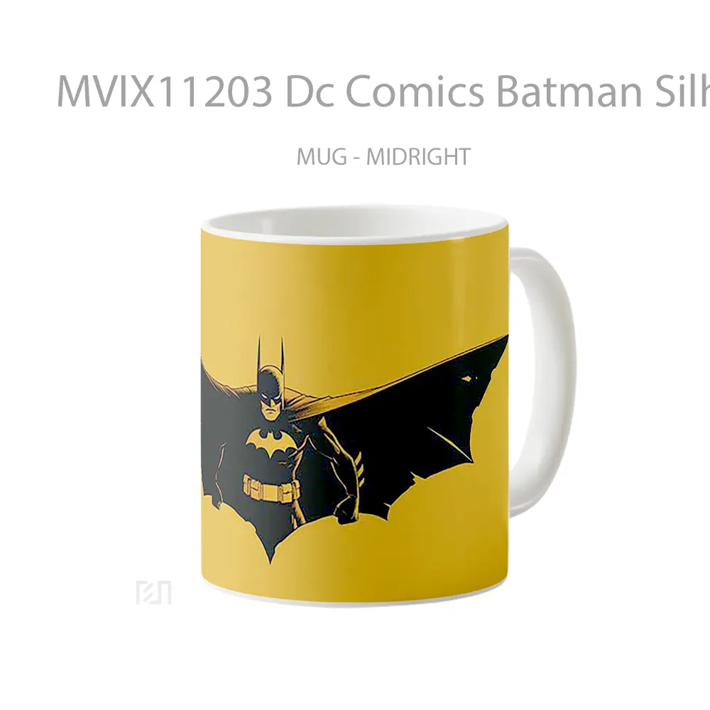 Mug Dc Comics Batman Silhouette Orange Hadiah Spesial Fans Superhero - All-side / Desain