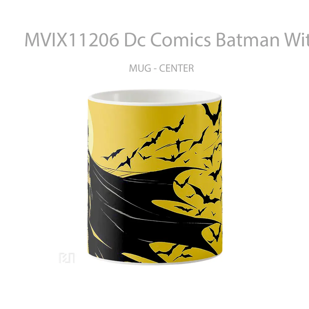 Mug Dc Comics Batman With Bat Yellow Gelas Keramik Koleksi Superhero