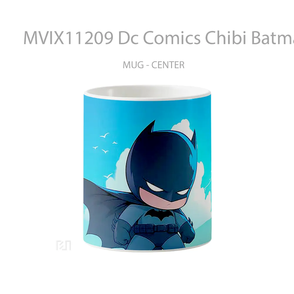 Mug Dc Comics Chibi Batman Heroic Stare Hadiah Unik Anime Lovers