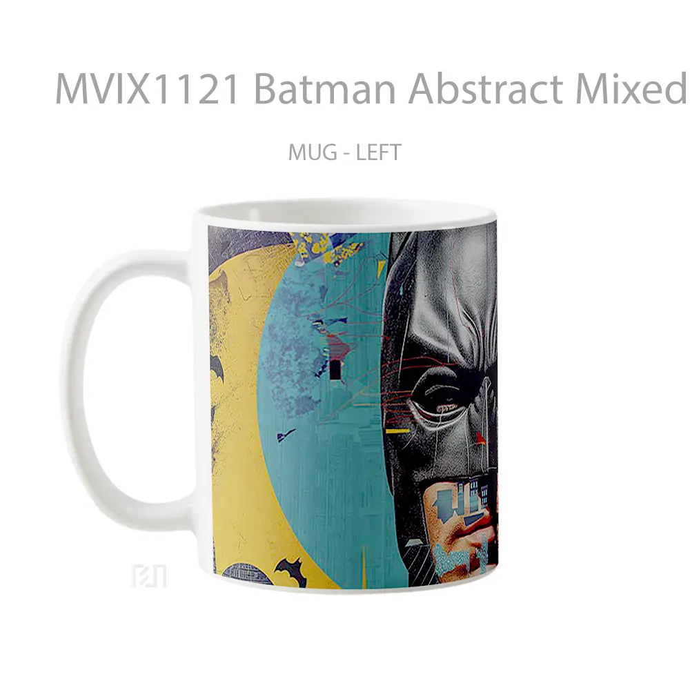 Mug Batman Abstract Mixed Media Merchandise Karakter Ikonik - All-side / Desain