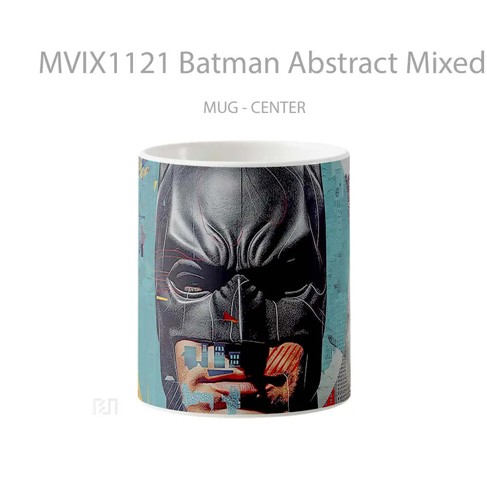 Mug Batman Abstract Mixed Media Merchandise Karakter Ikonik