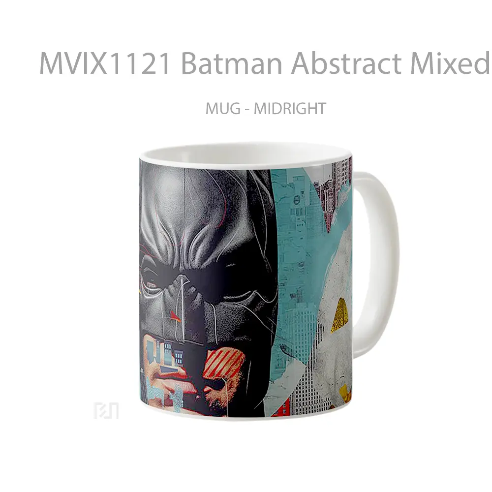 Mug Batman Abstract Mixed Media Merchandise Karakter Ikonik - All-side / Desain