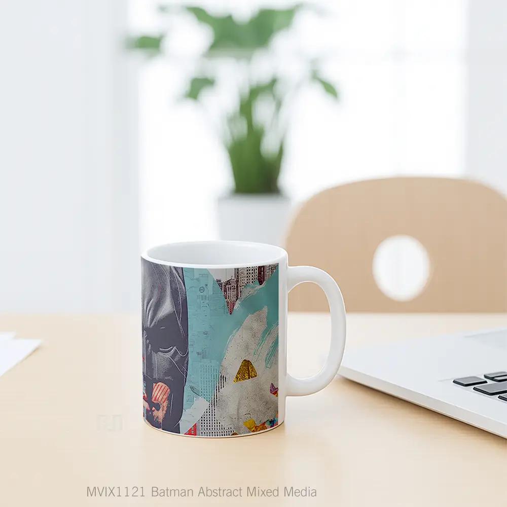 Mug Batman Abstract Mixed Media Merchandise Karakter Ikonik - All-side / Desain