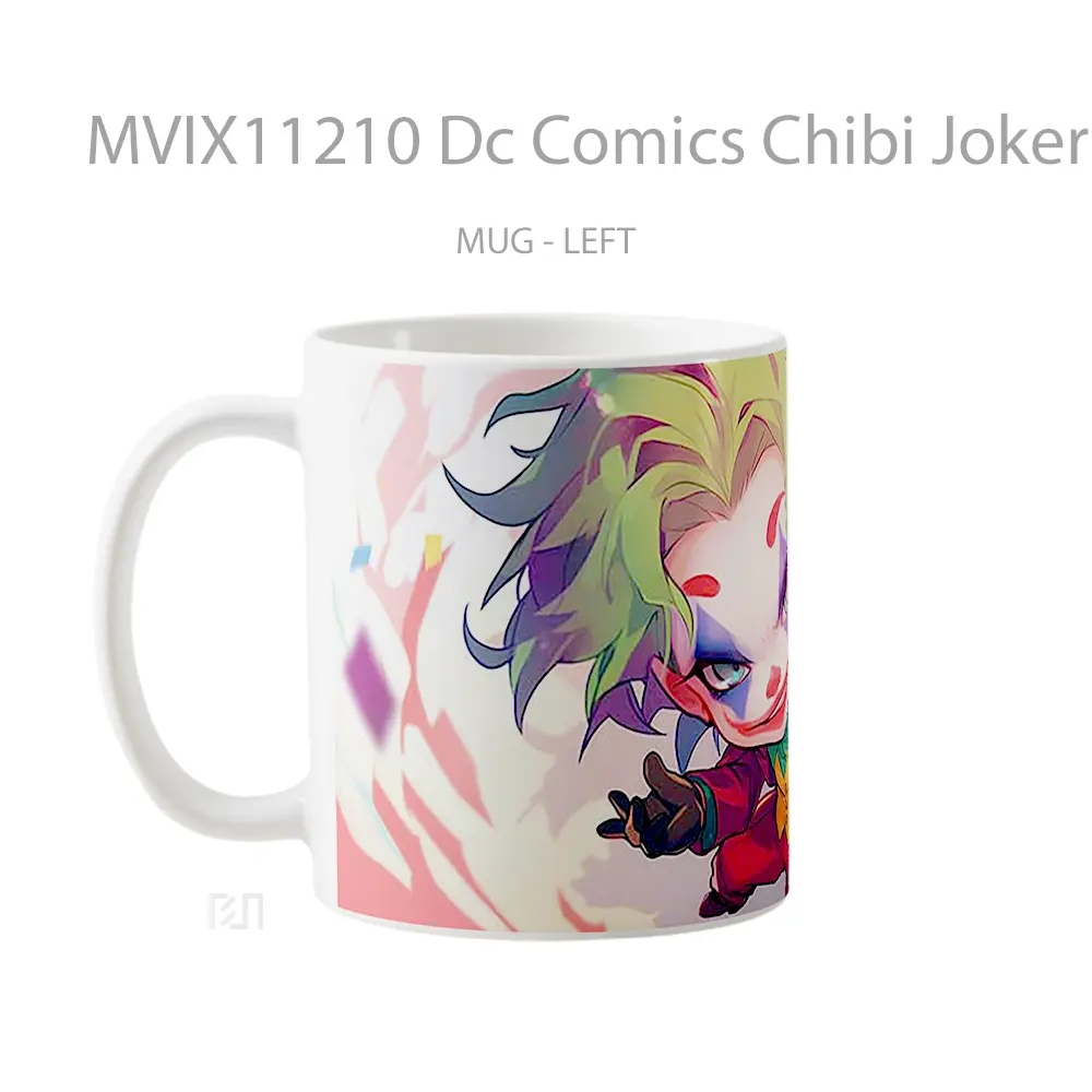 Mug Dc Comics Chibi Joker Confetti Chaos Hadiah Spesial Fans Superhero - All-side / Desain