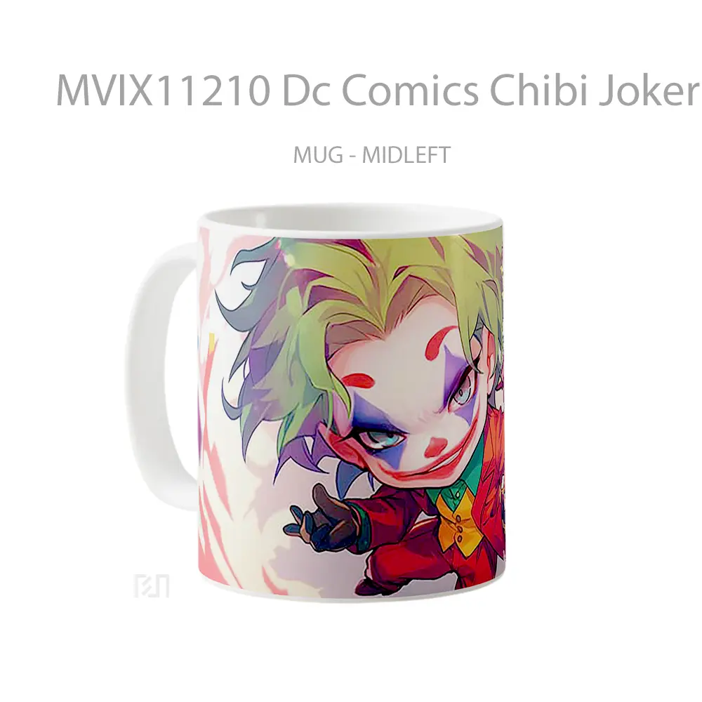 Mug Dc Comics Chibi Joker Confetti Chaos Hadiah Spesial Fans Superhero - All-side / Desain
