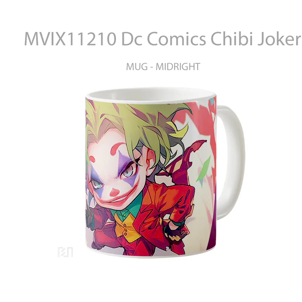 Mug Dc Comics Chibi Joker Confetti Chaos Hadiah Spesial Fans Superhero - All-side / Desain