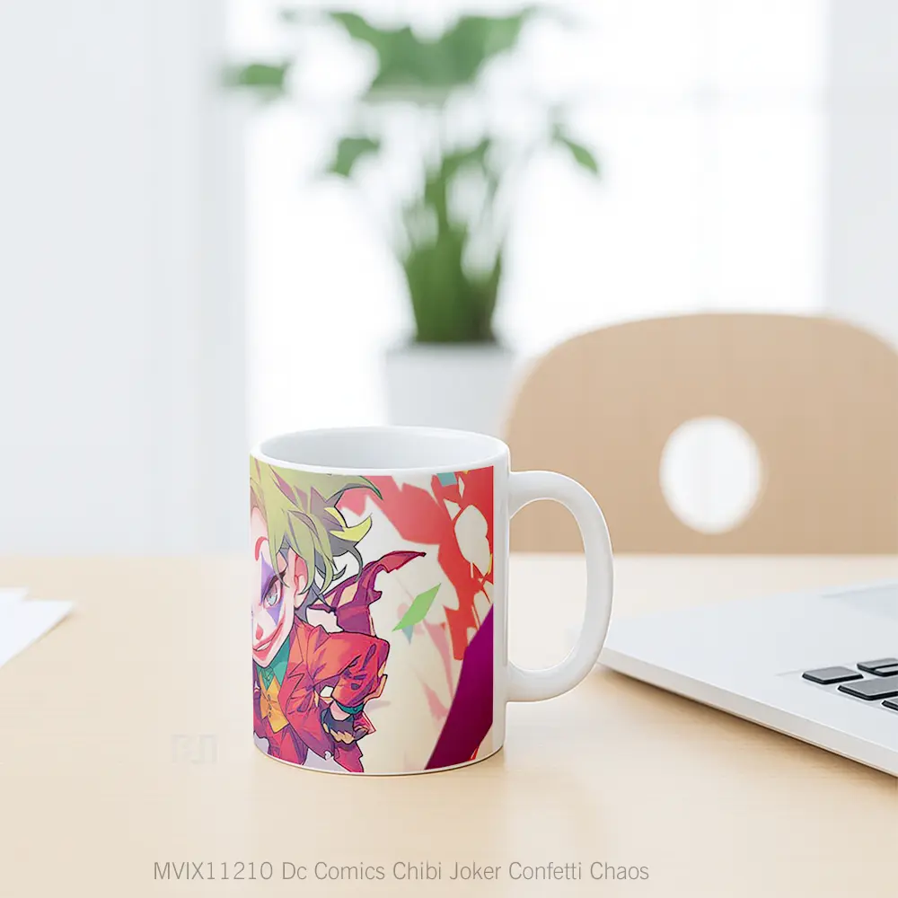 Mug Dc Comics Chibi Joker Confetti Chaos Hadiah Spesial Fans Superhero - All-side / Desain