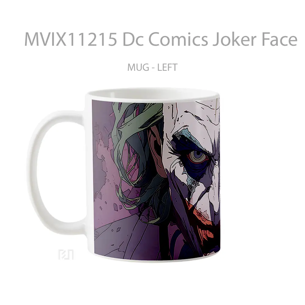 Mug Dc Comics Joker Face Gelas Keramik Koleksi Superhero - All-side / Desain