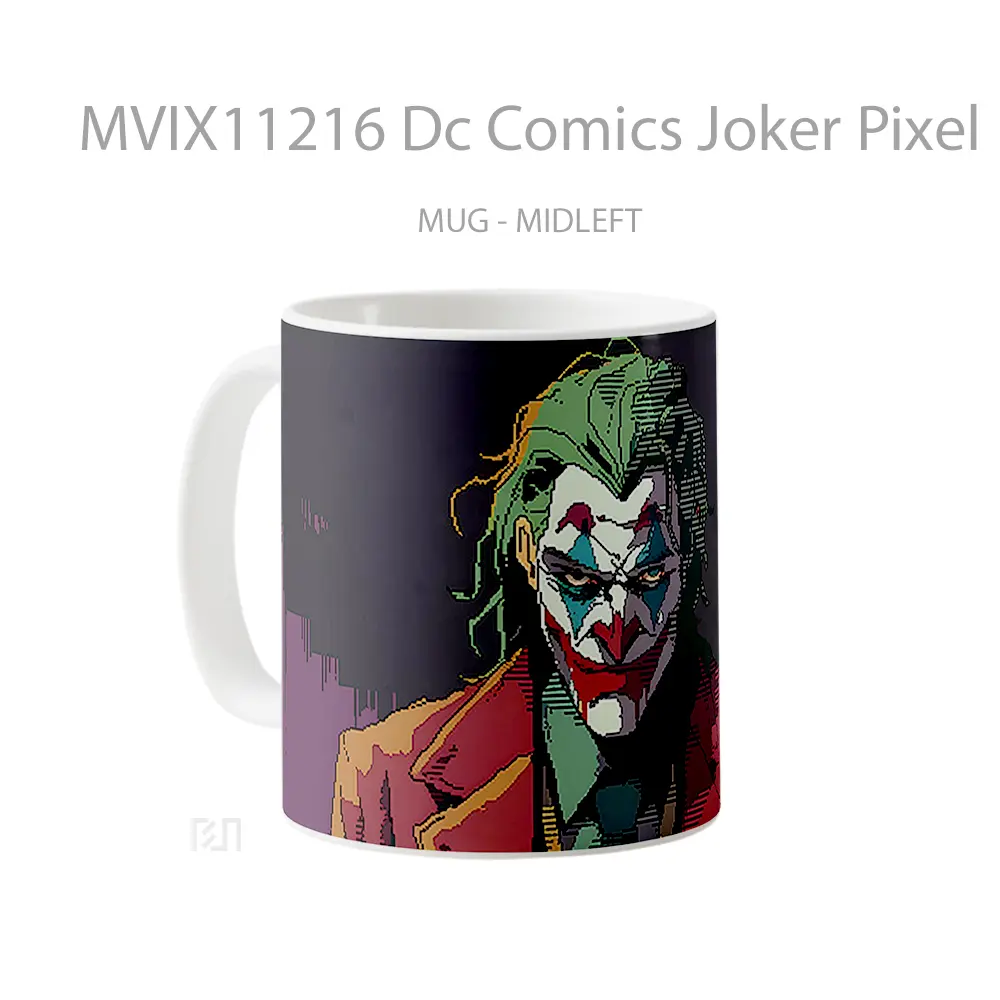 Mug Dc Comics Joker Pixel Koleksi Mug Film dan Komik - All-side / Desain