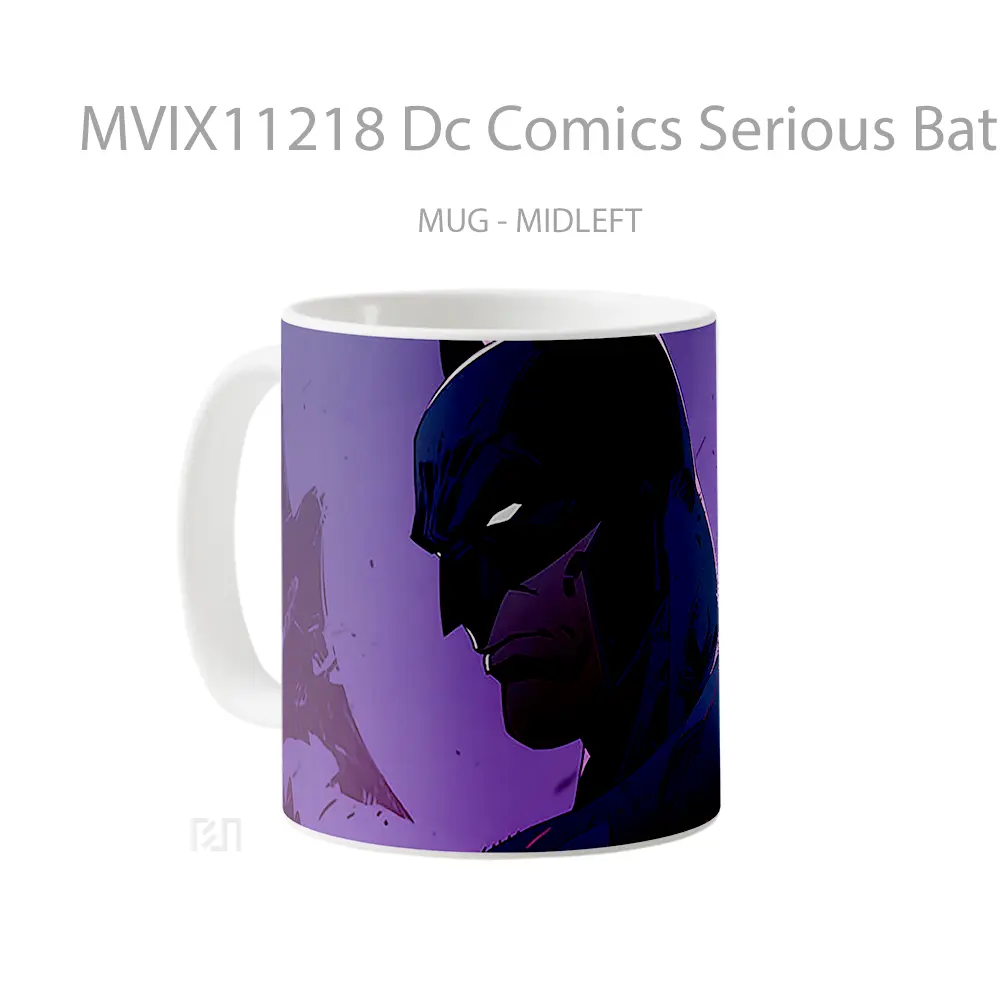 Mug Dc Comics Serious Batman Purple Hadiah Spesial Fans Superhero - All-side / Desain