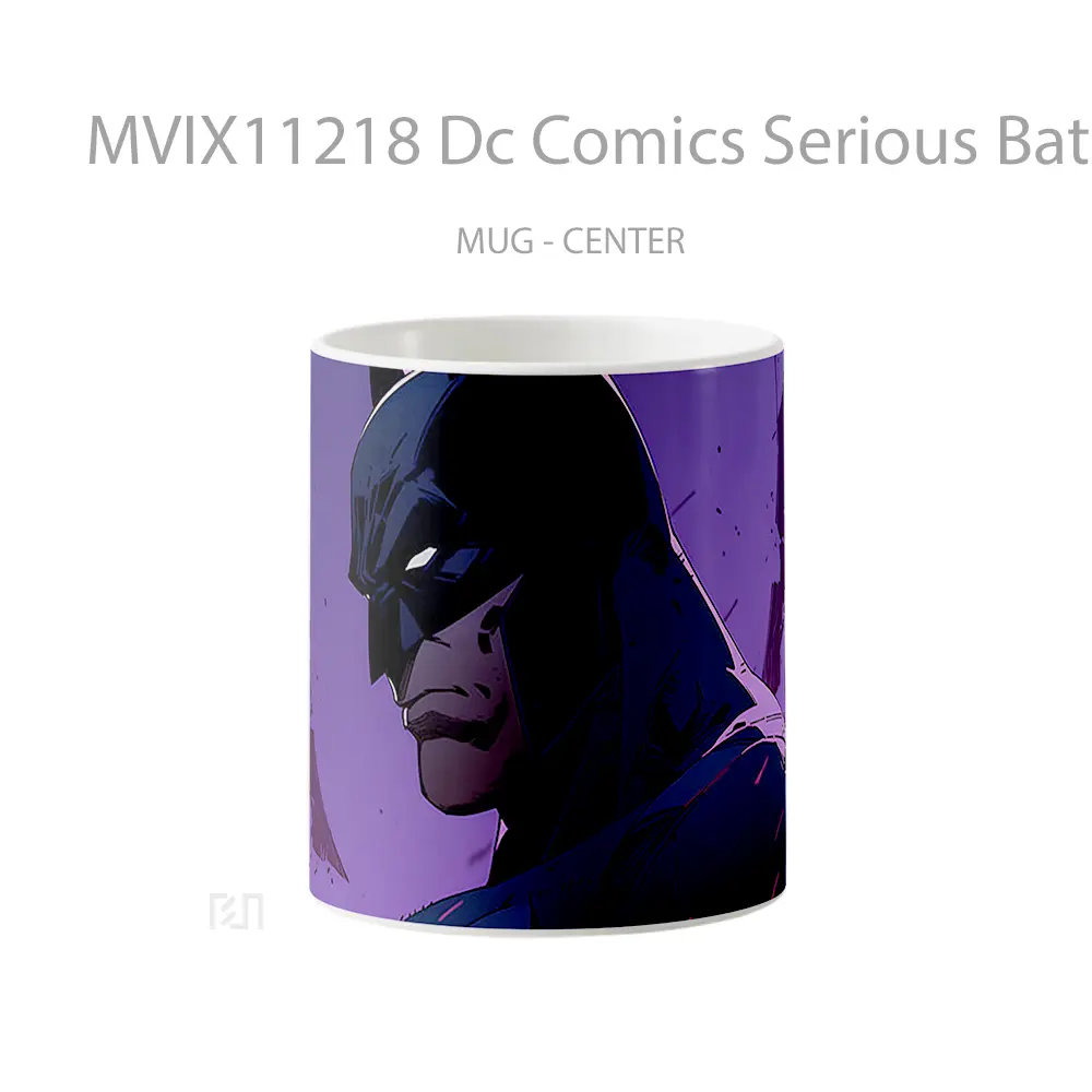 Mug Dc Comics Serious Batman Purple Hadiah Spesial Fans Superhero