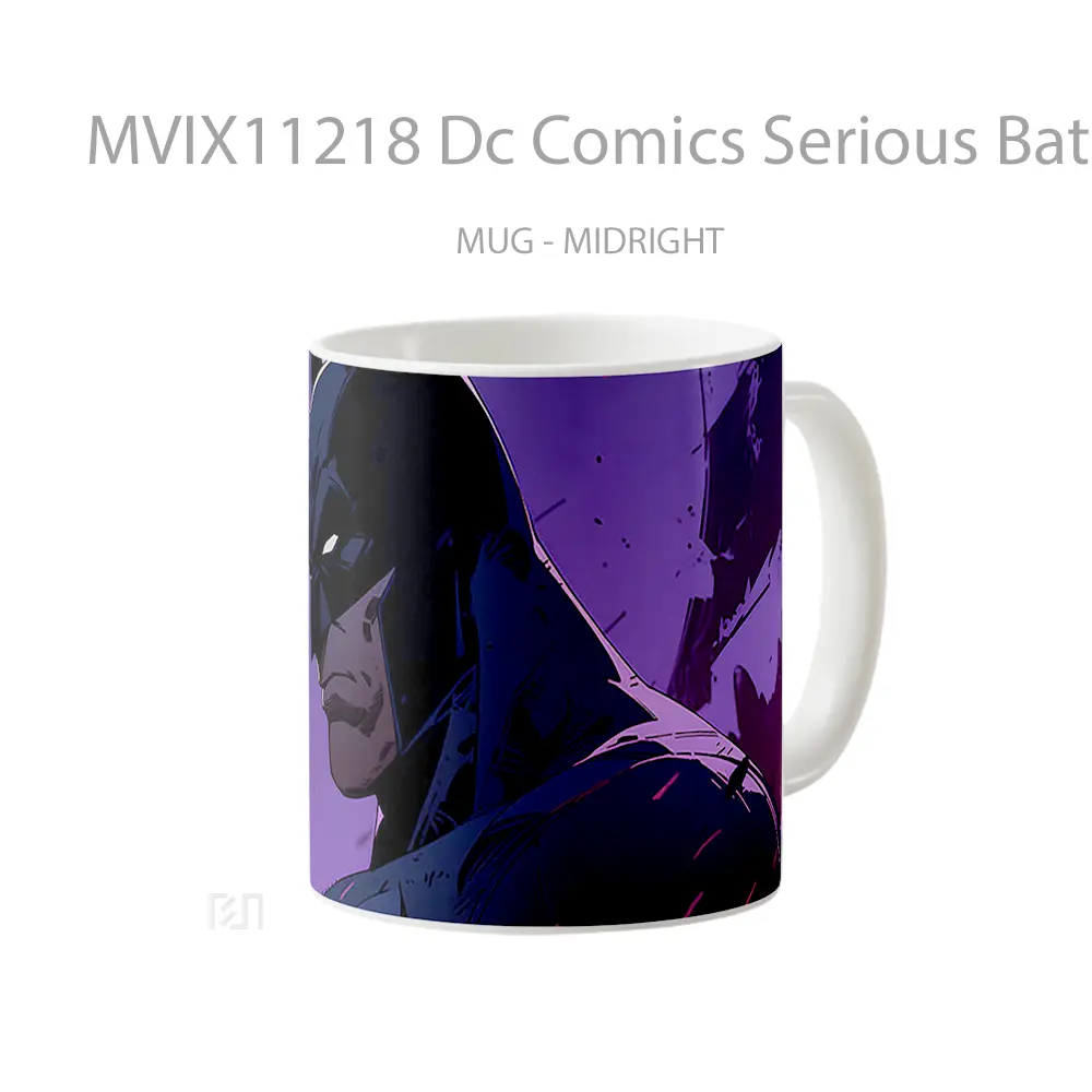 Mug Dc Comics Serious Batman Purple Hadiah Spesial Fans Superhero - All-side / Desain