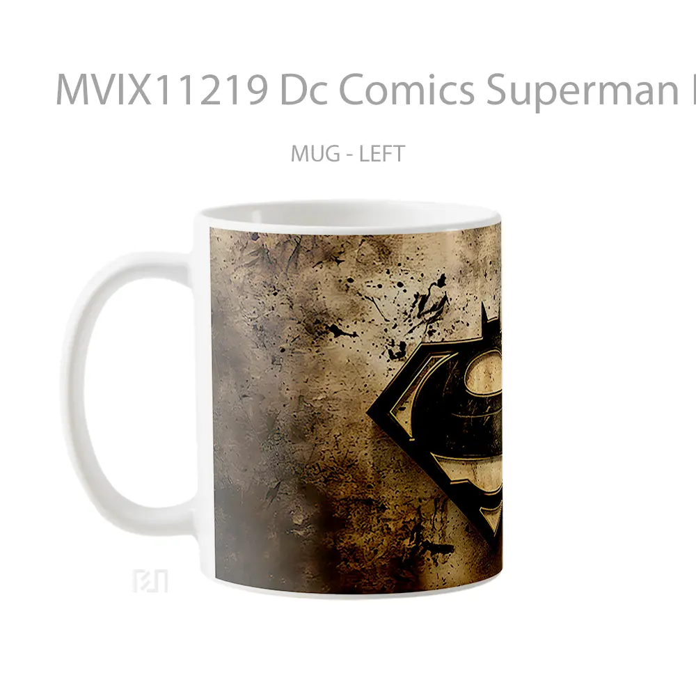 Mug Dc Comics Superman Batman Logo Merchandise Karakter Ikonik - All-side / Desain