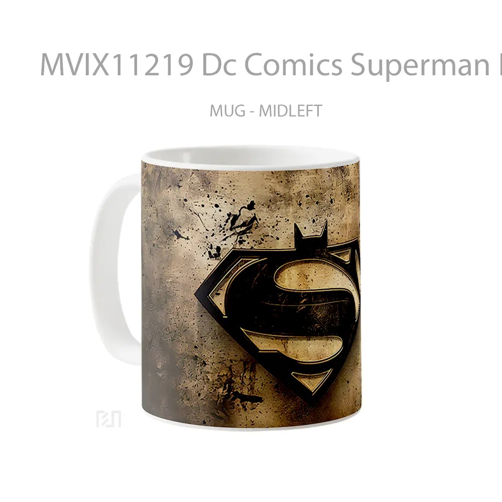 Mug Dc Comics Superman Batman Logo Merchandise Karakter Ikonik - All-side / Desain