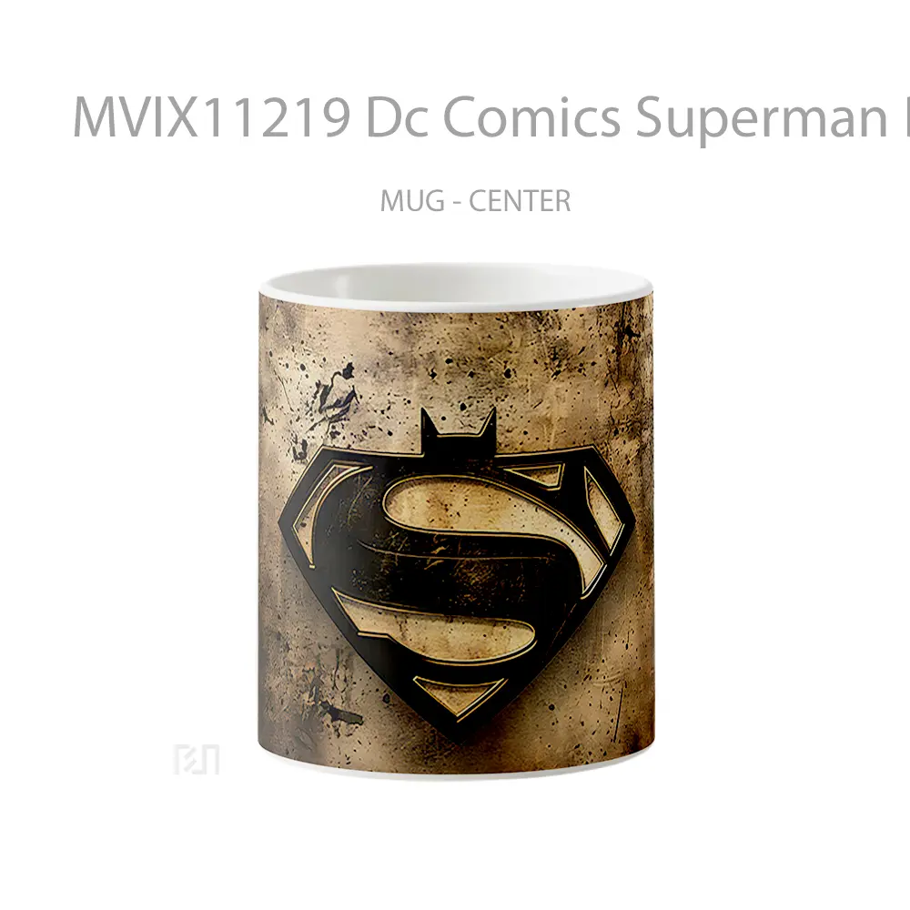 Mug Dc Comics Superman Batman Logo Merchandise Karakter Ikonik