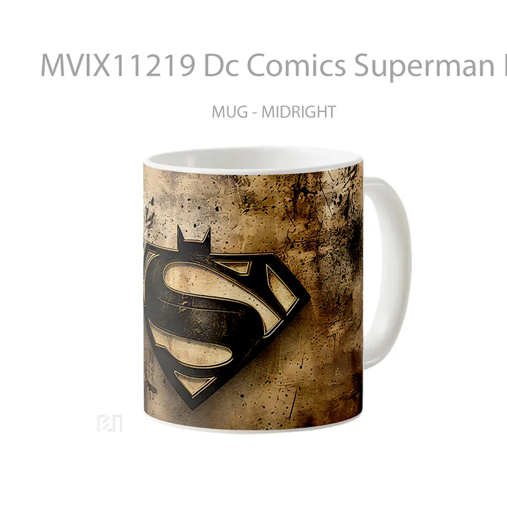 Mug Dc Comics Superman Batman Logo Merchandise Karakter Ikonik - All-side / Desain