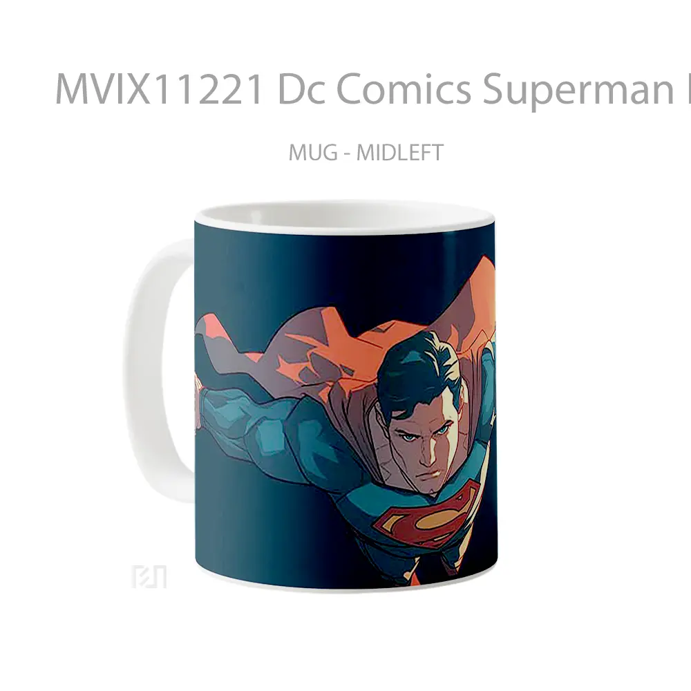Mug Dc Comics Superman Flying Straight Ahead Hadiah Spesial Fans Superhero - All-side / Desain