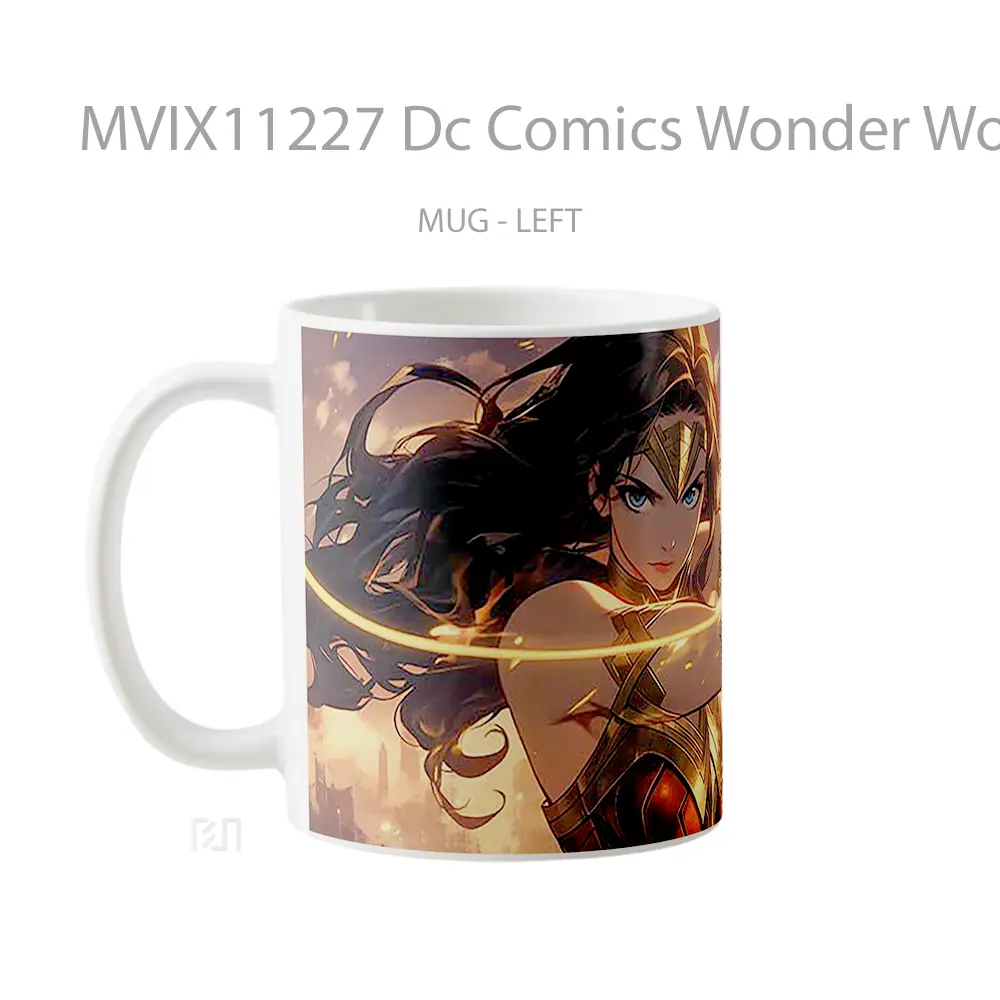 Mug Dc Comics Wonder Woman Golden Armor Gelas Keramik Koleksi Superhero - All-side / Desain