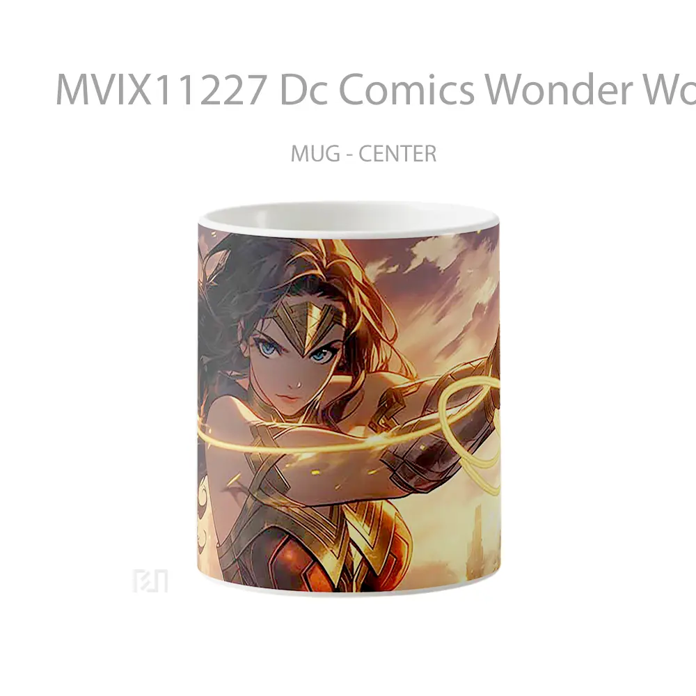 Mug Dc Comics Wonder Woman Golden Armor Gelas Keramik Koleksi Superhero