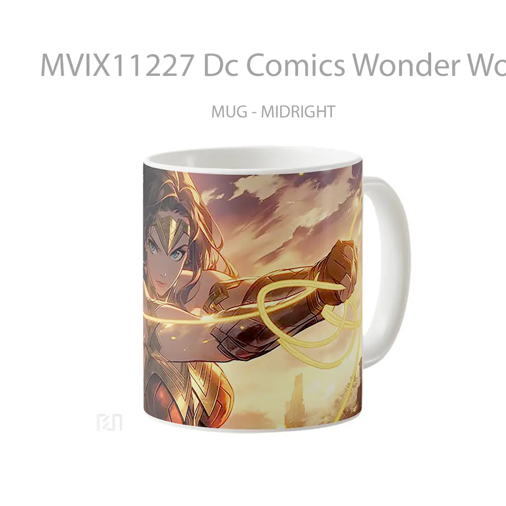 Mug Dc Comics Wonder Woman Golden Armor Gelas Keramik Koleksi Superhero - All-side / Desain