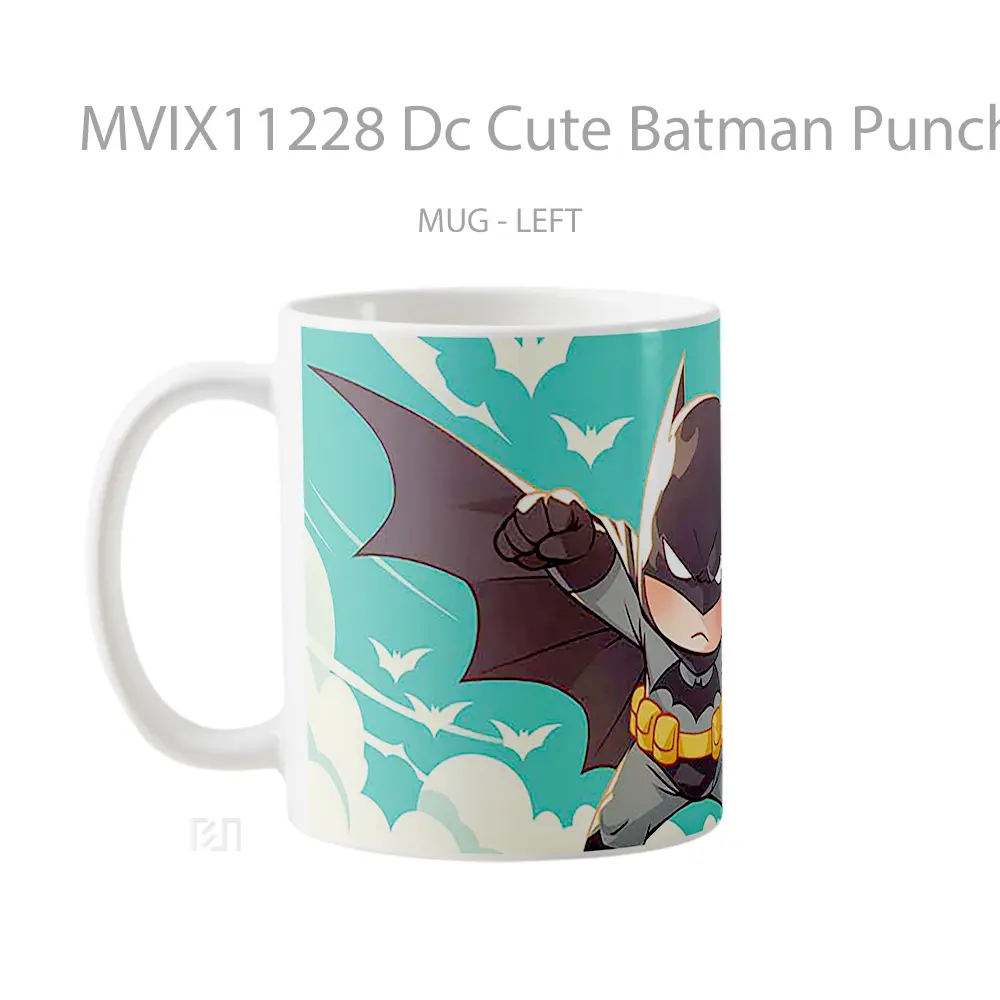 Mug Dc Cute Batman Punch Gelas Keramik Koleksi Superhero - All-side / Desain