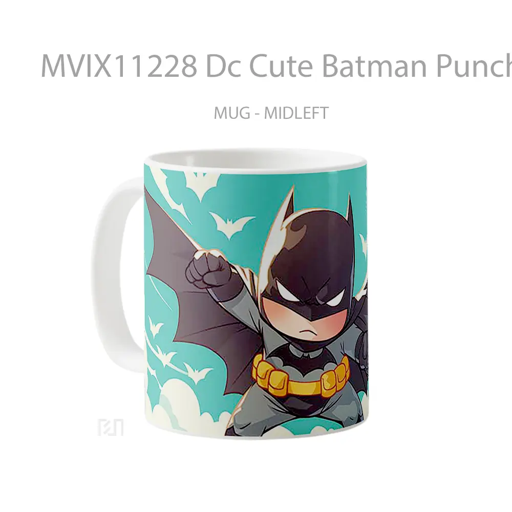 Mug Dc Cute Batman Punch Gelas Keramik Koleksi Superhero - All-side / Desain