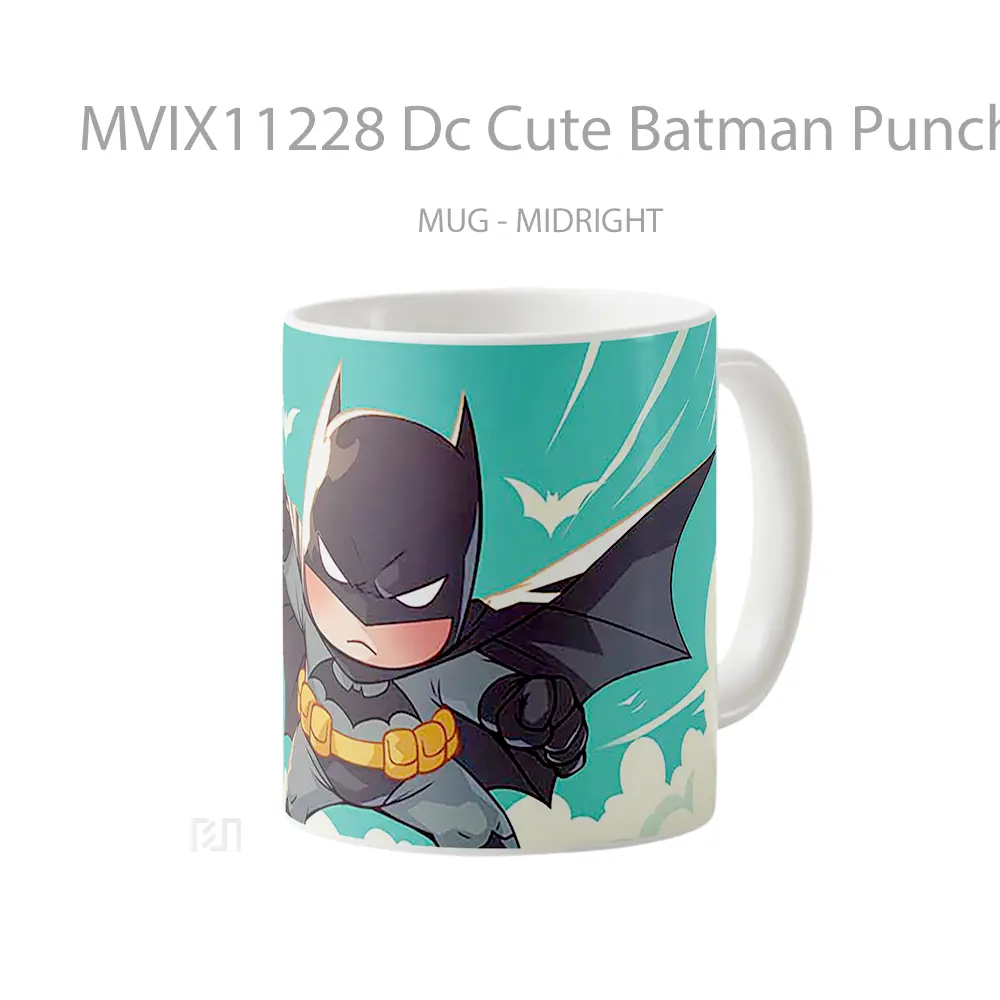Mug Dc Cute Batman Punch Gelas Keramik Koleksi Superhero - All-side / Desain