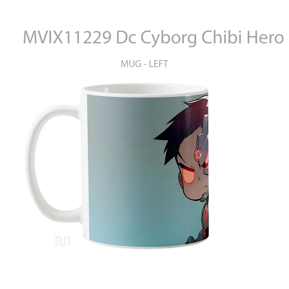 Mug Dc Cyborg Chibi Hero Mug Anime Populer Koleksi Spesial - All-side / Desain