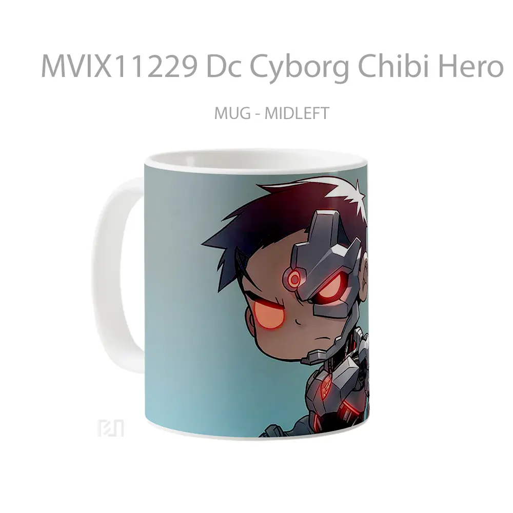Mug Dc Cyborg Chibi Hero Mug Anime Populer Koleksi Spesial - All-side / Desain