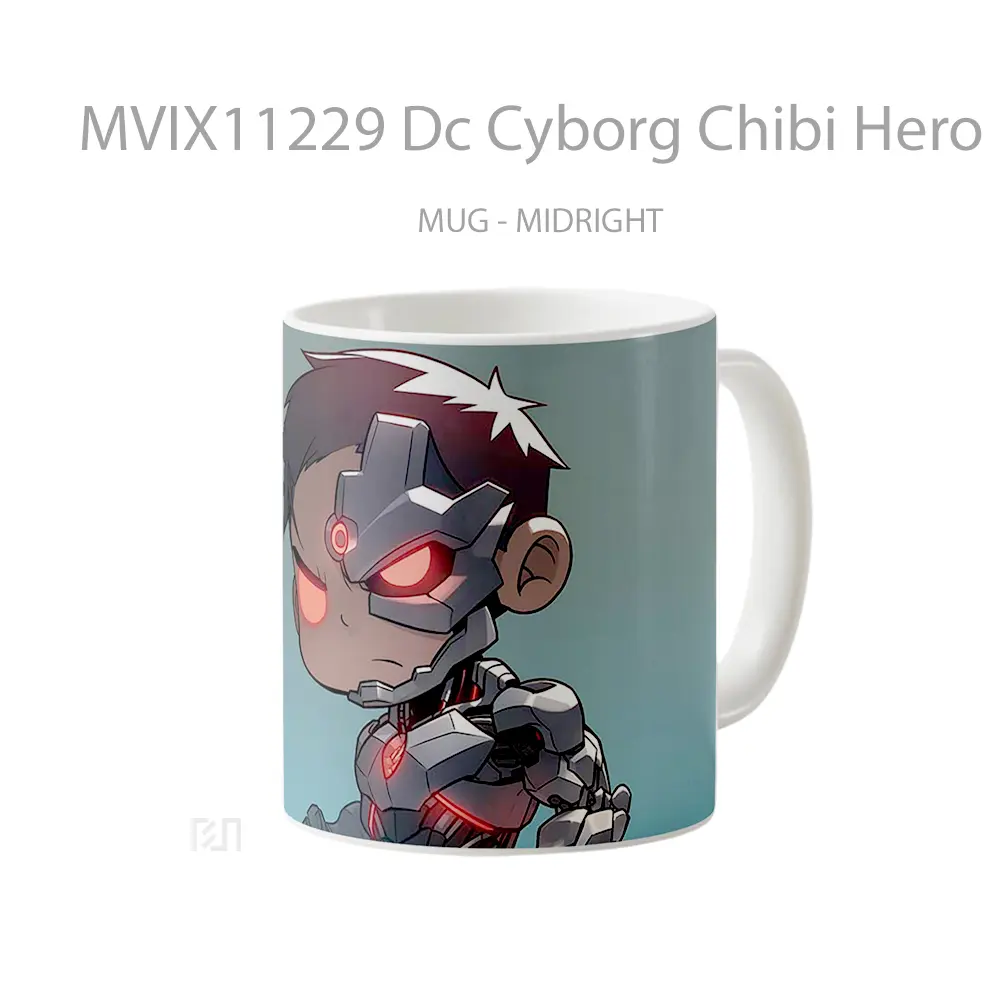 Mug Dc Cyborg Chibi Hero Mug Anime Populer Koleksi Spesial - All-side / Desain