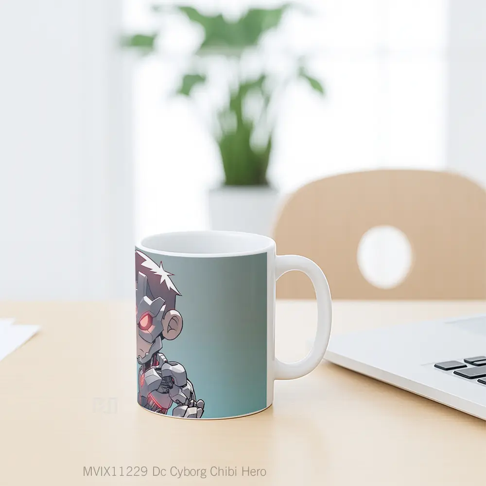 Mug Dc Cyborg Chibi Hero Mug Anime Populer Koleksi Spesial - All-side / Desain