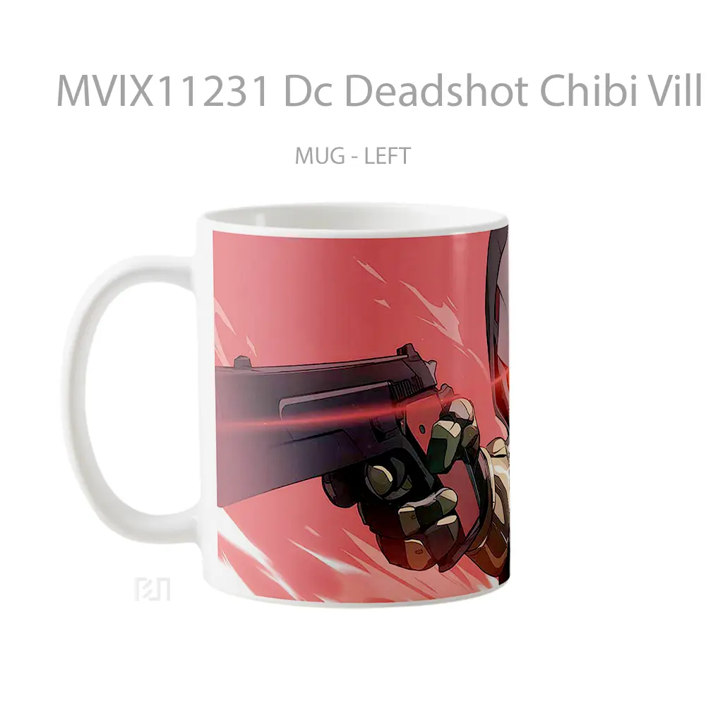 Mug Dc Deadshot Chibi Villain Gelas Keramik Koleksi Superhero - All-side / Desain